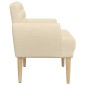 vidaXL Love seat με κουμπιά Κρεμ 116 x 67 x 80 εκ. Ύφασμα