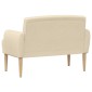 vidaXL Love seat με κουμπιά Κρεμ 116 x 67 x 80 εκ. Ύφασμα