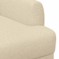 vidaXL Love seat με κουμπιά Κρεμ 116 x 67 x 80 εκ. Ύφασμα