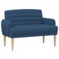 vidaXL Love seat με κουμπιά Μπλε 116 x 67 x 80 εκ. Ύφασμα