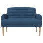 vidaXL Love seat με κουμπιά Μπλε 116 x 67 x 80 εκ. Ύφασμα