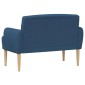 vidaXL Love seat με κουμπιά Μπλε 116 x 67 x 80 εκ. Ύφασμα