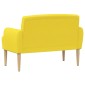 vidaXL Love seat με κουμπιά Απαλό Κίτρινο 116 x 67 x 80 εκ. Ύφασμα