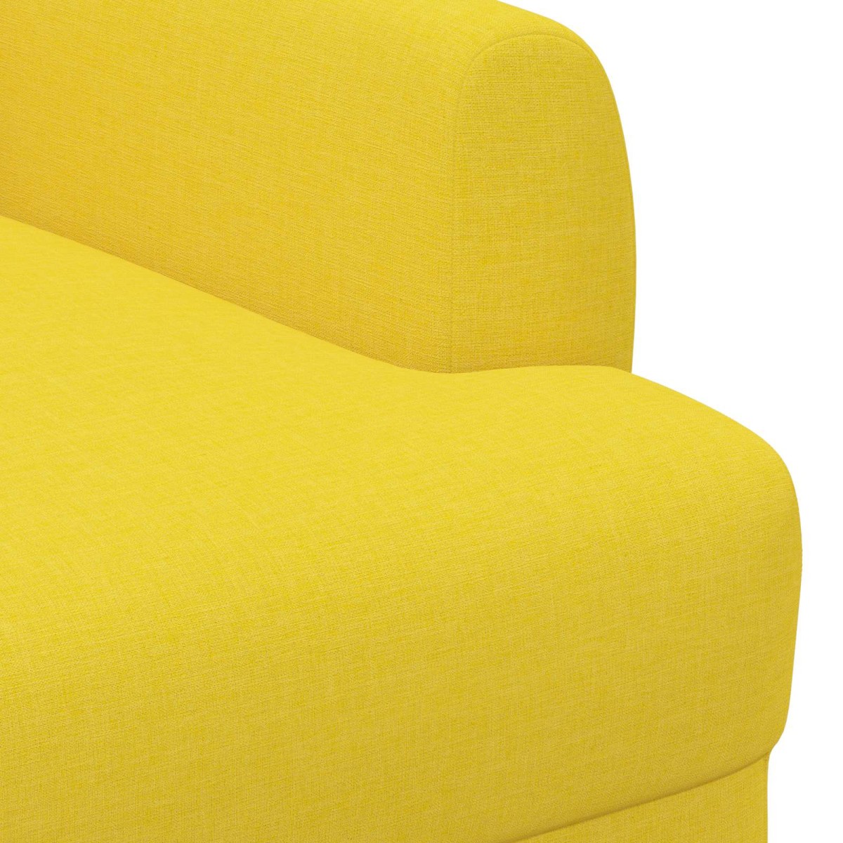 vidaXL Love seat με κουμπιά Απαλό Κίτρινο 116 x 67 x 80 εκ. Ύφασμα