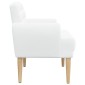 vidaXL Love seat με κουμπιά Λευκό 116 x 67 x 80 εκ. Ύφασμα