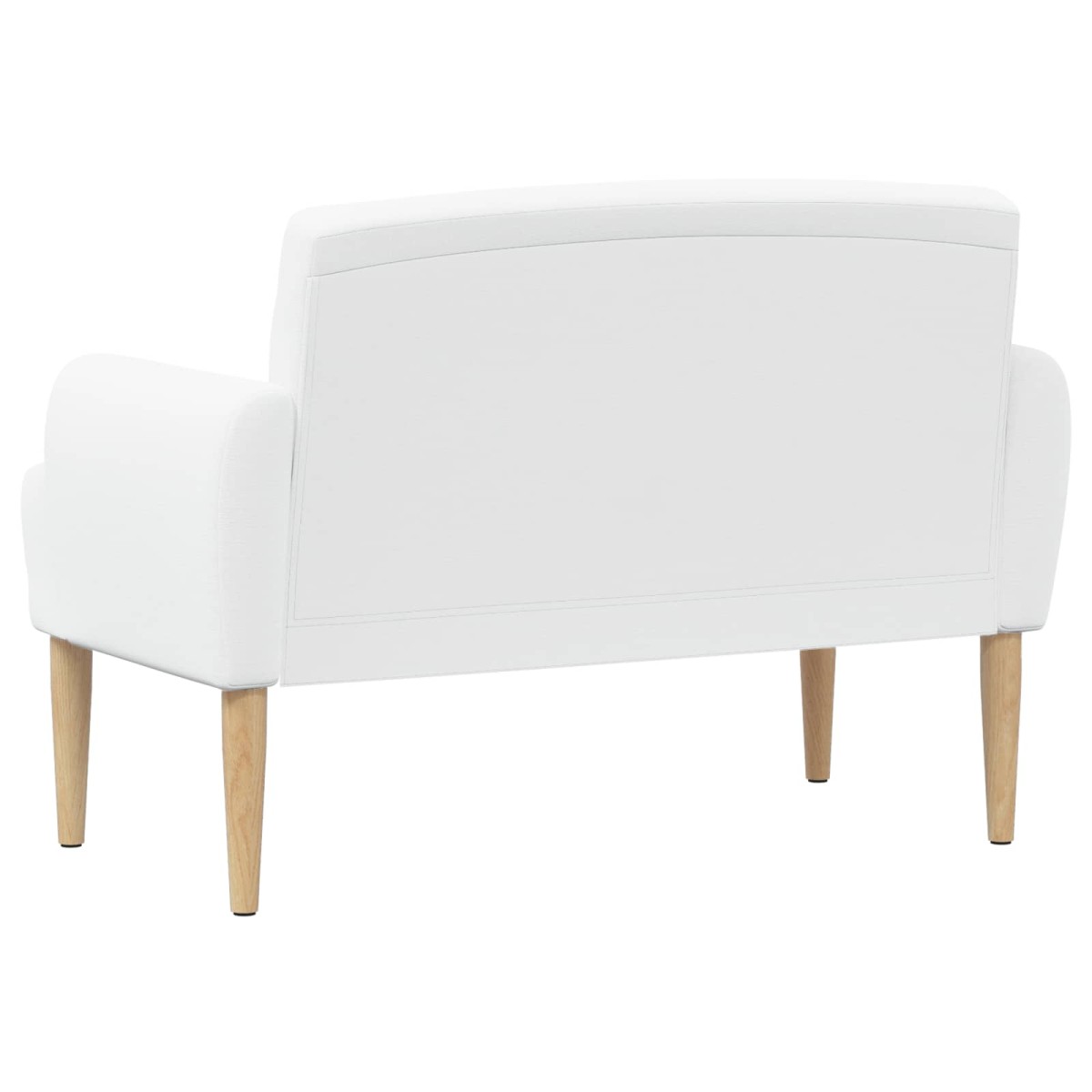 vidaXL Love seat με κουμπιά Λευκό 116 x 67 x 80 εκ. Ύφασμα