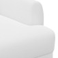 vidaXL Love seat με κουμπιά Λευκό 116 x 67 x 80 εκ. Ύφασμα