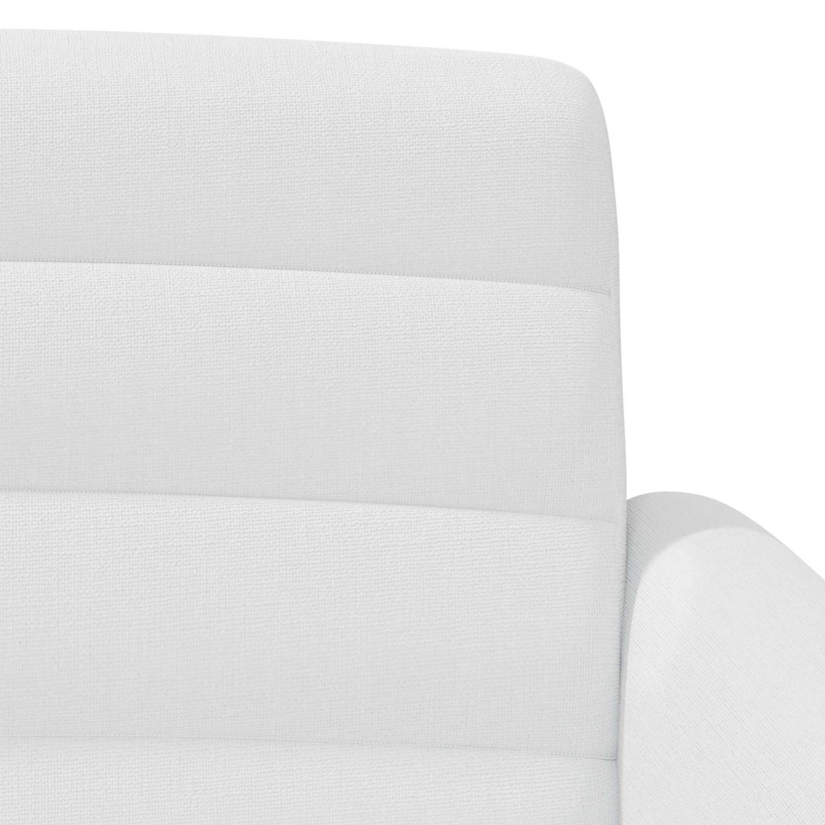 vidaXL Love seat με κουμπιά Λευκό 116 x 67 x 80 εκ. Ύφασμα