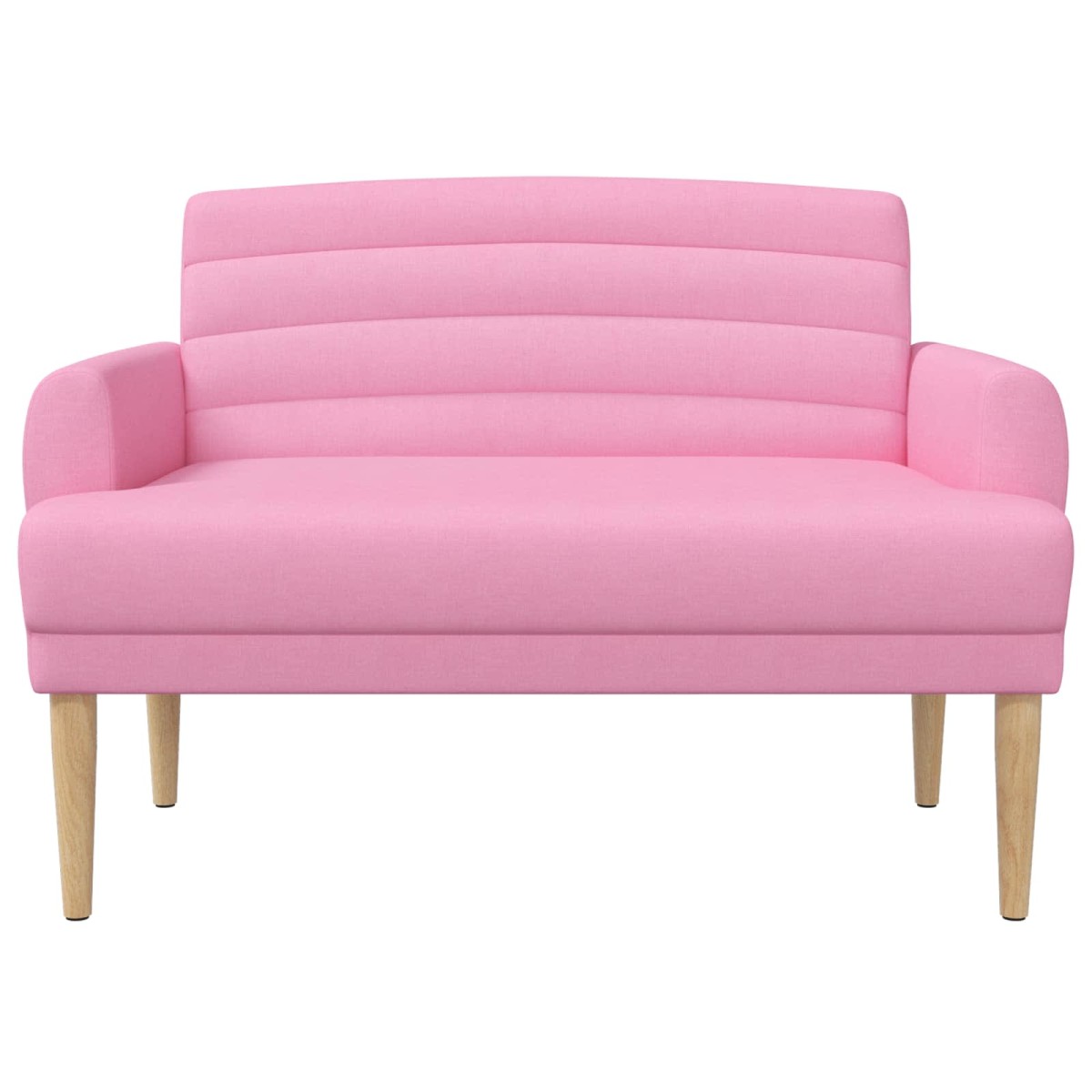 vidaXL Love seat με κουμπιά Ροζ 116 x 67 x 80 εκ. Ύφασμα