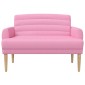 vidaXL Love seat με κουμπιά Ροζ 116 x 67 x 80 εκ. Ύφασμα