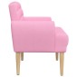 vidaXL Love seat με κουμπιά Ροζ 116 x 67 x 80 εκ. Ύφασμα