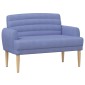 vidaXL Love seat με κουμπιά Μπλε τζην 116 x 67 x 80 εκ. Ύφασμα