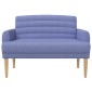 vidaXL Love seat με κουμπιά Μπλε τζην 116 x 67 x 80 εκ. Ύφασμα