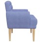 vidaXL Love seat με κουμπιά Μπλε τζην 116 x 67 x 80 εκ. Ύφασμα