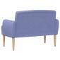 vidaXL Love seat με κουμπιά Μπλε τζην 116 x 67 x 80 εκ. Ύφασμα