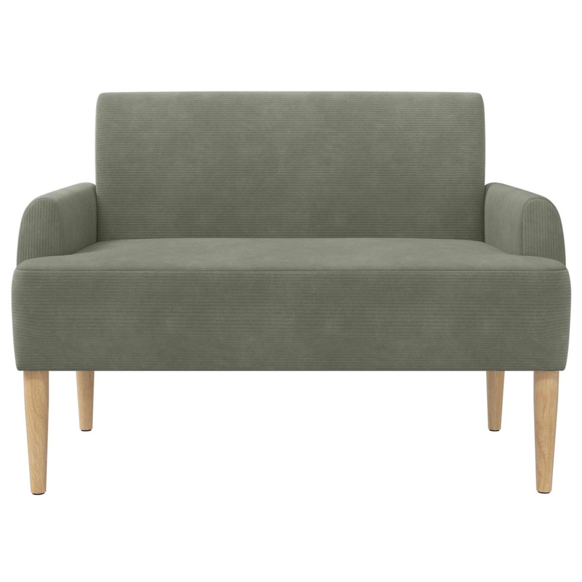 vidaXL Love seat με κουμπιά Ανοιχτό γκρι 116 x 67 x 81 εκ