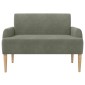 vidaXL Love seat με κουμπιά Ανοιχτό γκρι 116 x 67 x 81 εκ