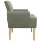 vidaXL Love seat με κουμπιά Ανοιχτό γκρι 116 x 67 x 81 εκ