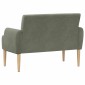vidaXL Love seat με κουμπιά Ανοιχτό γκρι 116 x 67 x 81 εκ