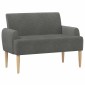 vidaXL Love seat με κουμπιά Σκούρο Γκρι 116 x 67 x 81 εκ