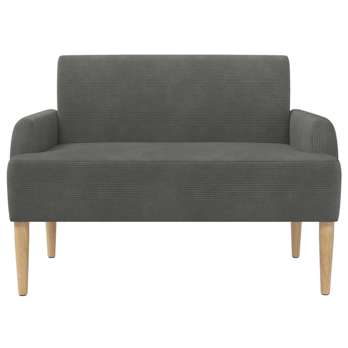 vidaXL Love seat με κουμπιά Σκούρο Γκρι 116 x 67 x 81 εκ