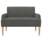 vidaXL Love seat με κουμπιά Σκούρο Γκρι 116 x 67 x 81 εκ
