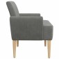 vidaXL Love seat με κουμπιά Σκούρο Γκρι 116 x 67 x 81 εκ