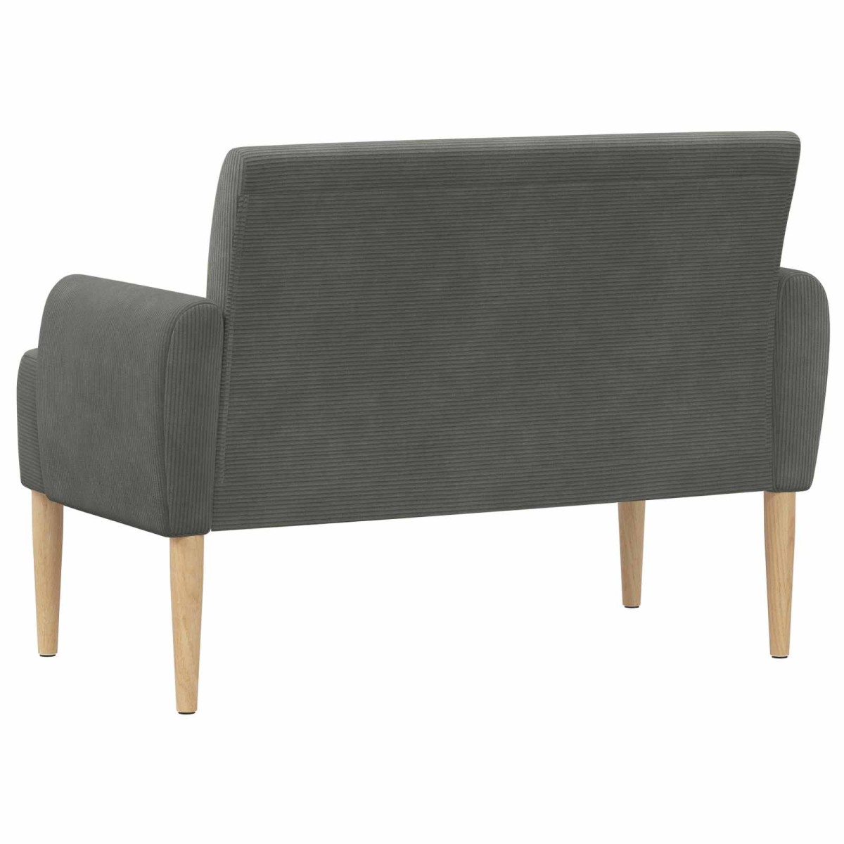 vidaXL Love seat με κουμπιά Σκούρο Γκρι 116 x 67 x 81 εκ
