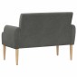 vidaXL Love seat με κουμπιά Σκούρο Γκρι 116 x 67 x 81 εκ