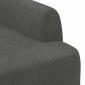 vidaXL Love seat με κουμπιά Σκούρο Γκρι 116 x 67 x 81 εκ