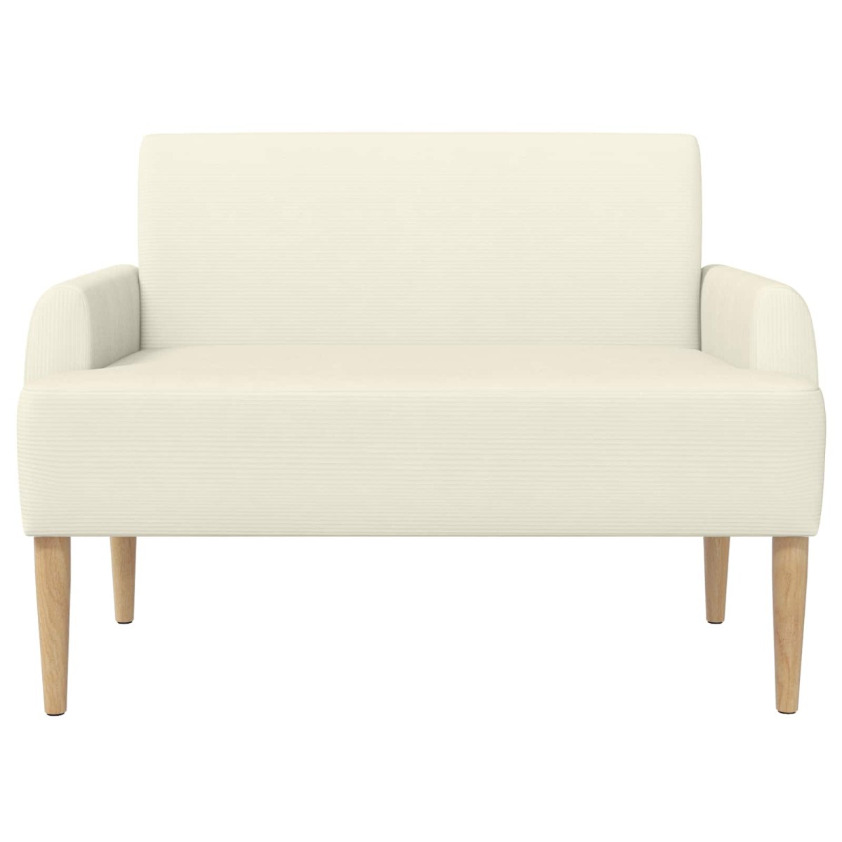vidaXL Love seat με κουμπιά Κρεμ 116 x 67 x 81 εκ Υφασμάτινο Κορντουρά