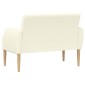 vidaXL Love seat με κουμπιά Κρεμ 116 x 67 x 81 εκ Υφασμάτινο Κορντουρά