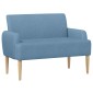 vidaXL Love seat με κουμπιά Μπλε 116 x 67 x 81 εκ Υφασμάτινο Κορντουρά