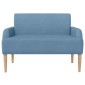 vidaXL Love seat με κουμπιά Μπλε 116 x 67 x 81 εκ Υφασμάτινο Κορντουρά