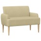 vidaXL Love seat με κουμπιά Ανοιχτό Πράσινο Γκρι 116 x 67 x 81 εκ