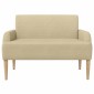 vidaXL Love seat με κουμπιά Ανοιχτό Πράσινο Γκρι 116 x 67 x 81 εκ
