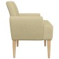 vidaXL Love seat με κουμπιά Ανοιχτό Πράσινο Γκρι 116 x 67 x 81 εκ