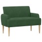 vidaXL Love seat με κουμπιά Τζαγκουάρ Πράσινο 116 x 67 x 81 εκ