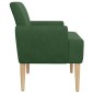 vidaXL Love seat με κουμπιά Τζαγκουάρ Πράσινο 116 x 67 x 81 εκ