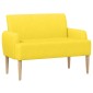 vidaXL Love seat με κουμπιά Απαλό Κίτρινο 116 x 67 x 81 εκ