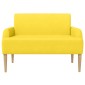 vidaXL Love seat με κουμπιά Απαλό Κίτρινο 116 x 67 x 81 εκ