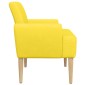 vidaXL Love seat με κουμπιά Απαλό Κίτρινο 116 x 67 x 81 εκ