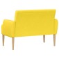 vidaXL Love seat με κουμπιά Απαλό Κίτρινο 116 x 67 x 81 εκ