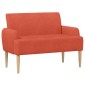 vidaXL Love seat με κουμπιά Κόκκινο Πορτοκαλί 116 x 67 x 81 εκ