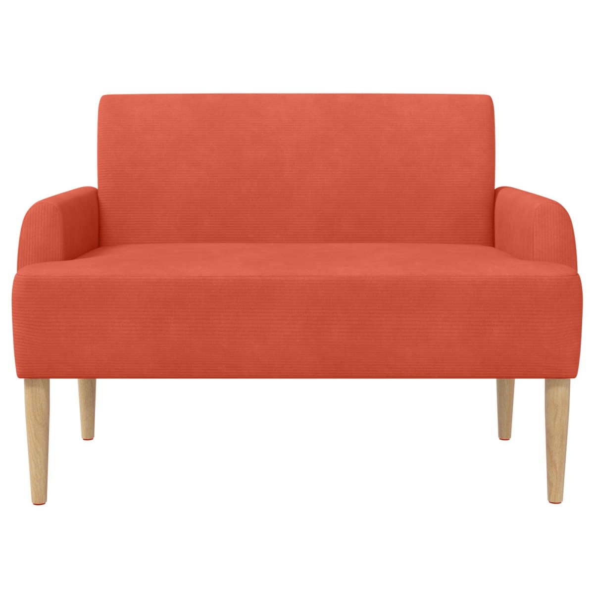 vidaXL Love seat με κουμπιά Κόκκινο Πορτοκαλί 116 x 67 x 81 εκ