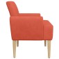 vidaXL Love seat με κουμπιά Κόκκινο Πορτοκαλί 116 x 67 x 81 εκ