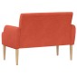 vidaXL Love seat με κουμπιά Κόκκινο Πορτοκαλί 116 x 67 x 81 εκ