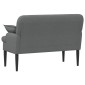 vidaXL Love seat με κουμπιά Σκούρο Γκρι 111 x 68 x 80 εκ. Ύφασμα