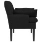 vidaXL Love seat με κουμπιά Μαύρο 111 x 68 x 80 εκ. Ύφασμα