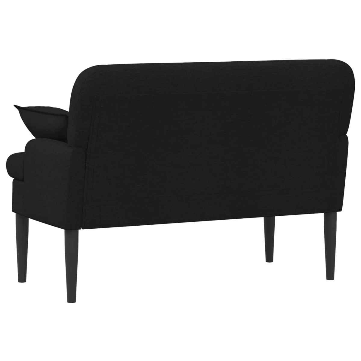 vidaXL Love seat με κουμπιά Μαύρο 111 x 68 x 80 εκ. Ύφασμα
